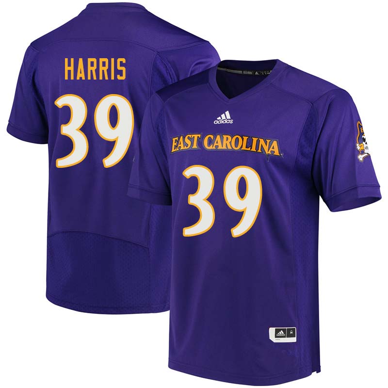 Men #39 Delvontae Harris East Carolina Pirates College Football Jerseys Sale-Purple